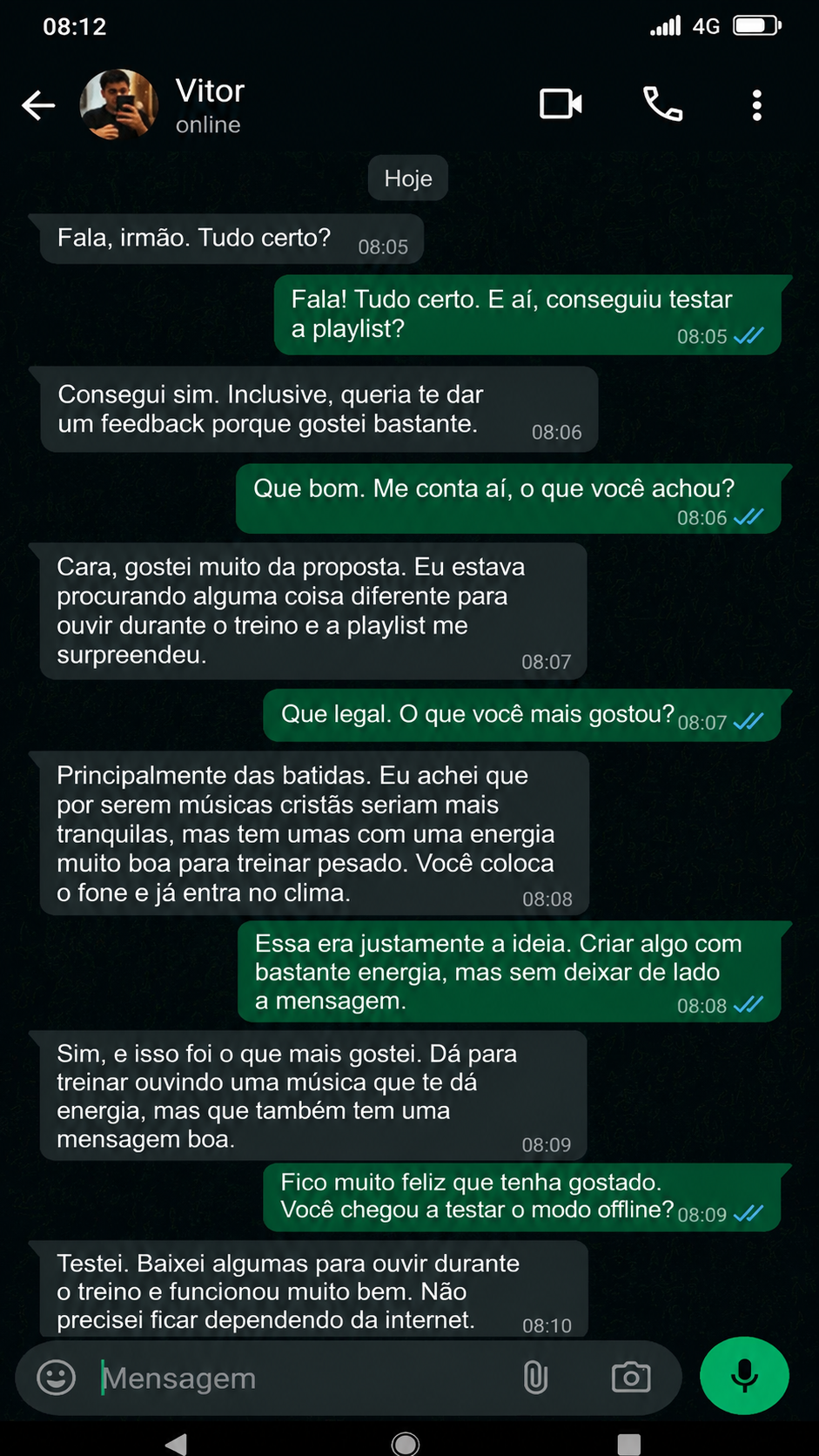 Depoimento de Vitor